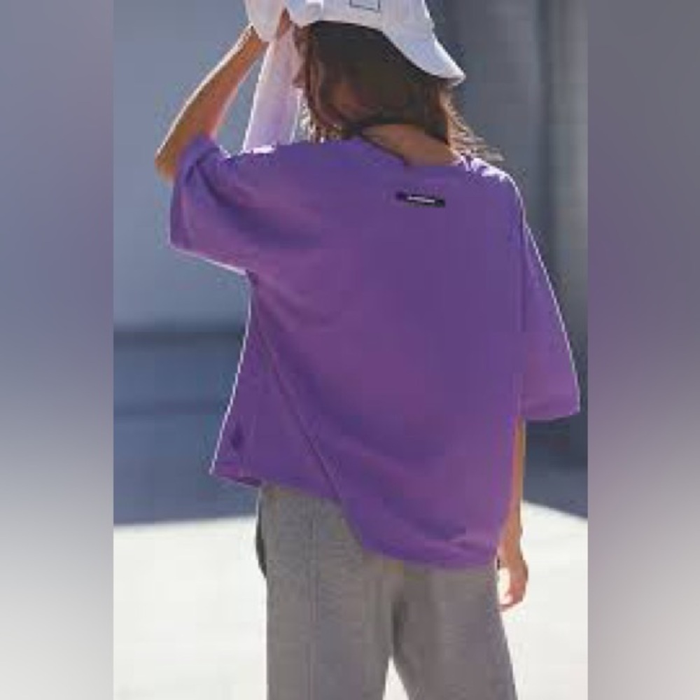 Free People Purple Short Sleeve Tee